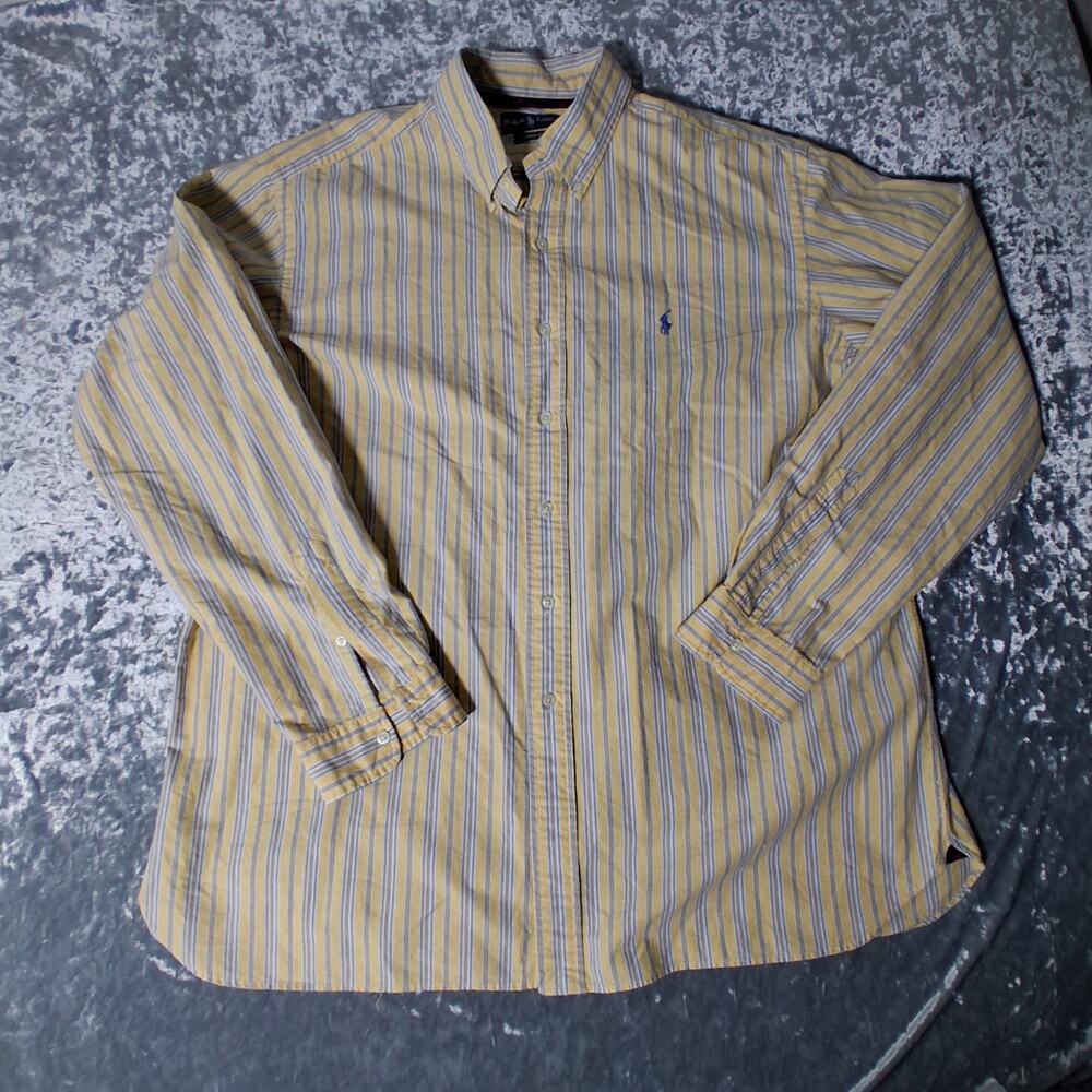 Polo Ralph Lauren Yellow Striped Button Down Shirt Men's